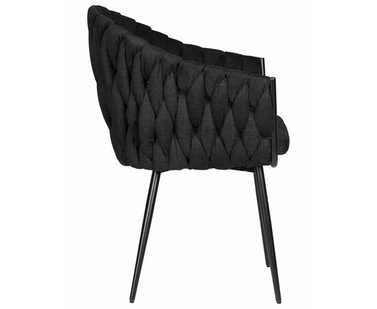 Набор 2 шт Стул обеденный DOBRIN MATILDA, черная ткань (LAR 275-50), Вариант: черная ткань (LAR 275-50), изображение 4 | Интернет магазин мебели и декора LifeDekor