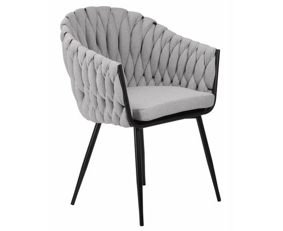 Набор 2 шт Стул обеденный DOBRIN MATILDA, серая ткань (LAR 275-17), Вариант: серая ткань (LAR 275-17), изображение 3 | Интернет магазин мебели и декора LifeDekor