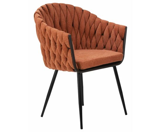 Набор 2 шт Стул обеденный DOBRIN MATILDA, оранжевая ткань (LAR 275-27), Вариант: оранжевая ткань (LAR 275-27), изображение 3 | Интернет магазин мебели и декора LifeDekor