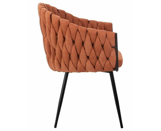 Набор 2 шт Стул обеденный DOBRIN MATILDA, оранжевая ткань (LAR 275-27), Вариант: оранжевая ткань (LAR 275-27), изображение 4 | Интернет магазин мебели и декора LifeDekor