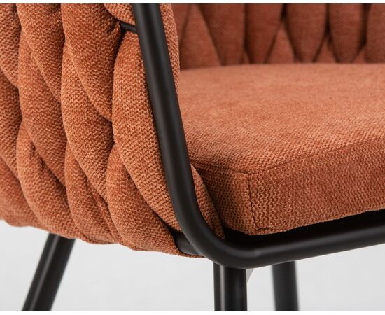 Набор 2 шт Стул обеденный DOBRIN MATILDA, оранжевая ткань (LAR 275-27), Вариант: оранжевая ткань (LAR 275-27), изображение 9 | Интернет магазин мебели и декора LifeDekor