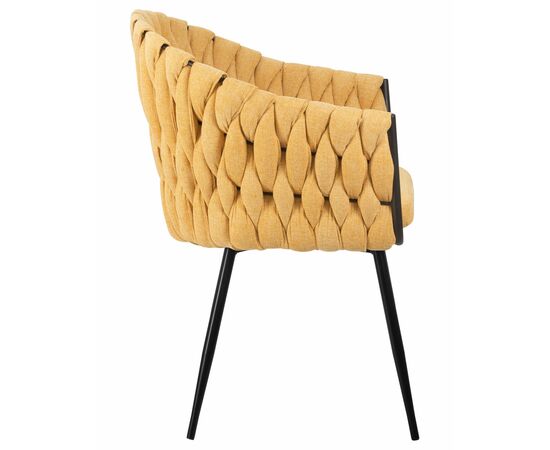 Набор 2 шт Стул обеденный DOBRIN MATILDA, жёлтая ткань (LAR 275-8), Вариант: жёлтая ткань (LAR 275-8), изображение 4 | Интернет магазин мебели и декора LifeDekor