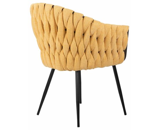 Набор 2 шт Стул обеденный DOBRIN MATILDA, жёлтая ткань (LAR 275-8), Вариант: жёлтая ткань (LAR 275-8), изображение 5 | Интернет магазин мебели и декора LifeDekor