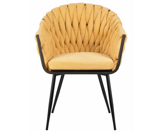 Набор 2 шт Стул обеденный DOBRIN MATILDA, жёлтая ткань (LAR 275-8), Вариант: жёлтая ткань (LAR 275-8), изображение 7 | Интернет магазин мебели и декора LifeDekor