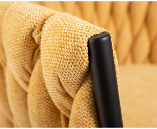 Набор 2 шт Стул обеденный DOBRIN MATILDA, жёлтая ткань (LAR 275-8), Вариант: жёлтая ткань (LAR 275-8), изображение 9 | Интернет магазин мебели и декора LifeDekor