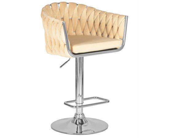 Набор 2 шт Стул барный DOBRIN MARCEL, бежевый велюр (MJ9-10), Вариант: бежевый велюр (MJ9-10), изображение 2 | Интернет магазин мебели и декора LifeDekor