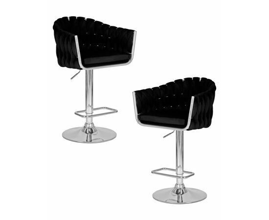 Набор 2 шт Стул барный DOBRIN MARCEL, черный велюр (MJ9-101), Вариант: черный велюр (MJ9-101) | Интернет магазин мебели и декора LifeDekor