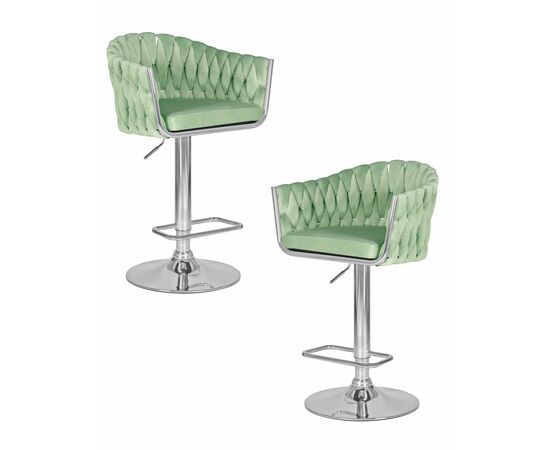 Набор 2 шт Стул барный DOBRIN MARCEL, пудрово-мятный велюр (MJ9-87), Вариант: пудрово-мятный велюр (MJ9-87) | Интернет магазин мебели и декора LifeDekor