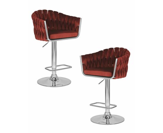Набор 2 шт Стул барный DOBRIN MARCEL, винный велюр (MJ9-35), Вариант: винный велюр (MJ9-35) | Интернет магазин мебели и декора LifeDekor