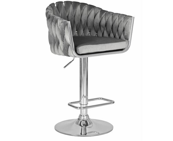 Набор 2 шт Стул барный DOBRIN MARCEL, серый велюр (MJ9-75), Вариант: серый велюр (MJ9-75), изображение 2 | Интернет магазин мебели и декора LifeDekor