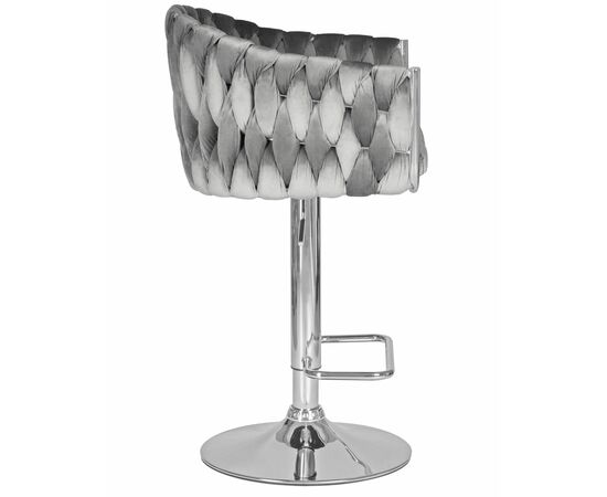 Набор 2 шт Стул барный DOBRIN MARCEL, серый велюр (MJ9-75), Вариант: серый велюр (MJ9-75), изображение 4 | Интернет магазин мебели и декора LifeDekor