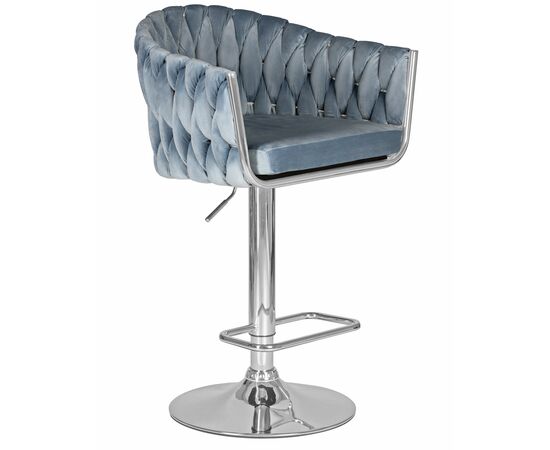 Набор 2 шт Стул барный DOBRIN MARCEL, пудрово-голубой велюр (MJ9-74), Вариант: пудрово-голубой велюр (MJ9-74), изображение 3 | Интернет магазин мебели и декора LifeDekor