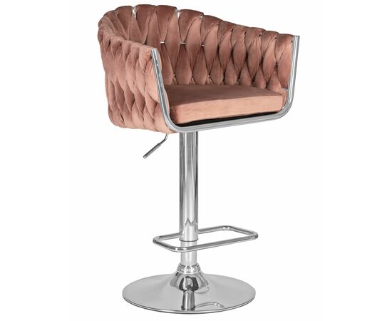 Набор 2 шт Стул барный DOBRIN MARCEL, пудрово-розовый велюр (MJ9-32), Вариант: пудрово-розовый велюр (MJ9-32), изображение 2 | Интернет магазин мебели и декора LifeDekor