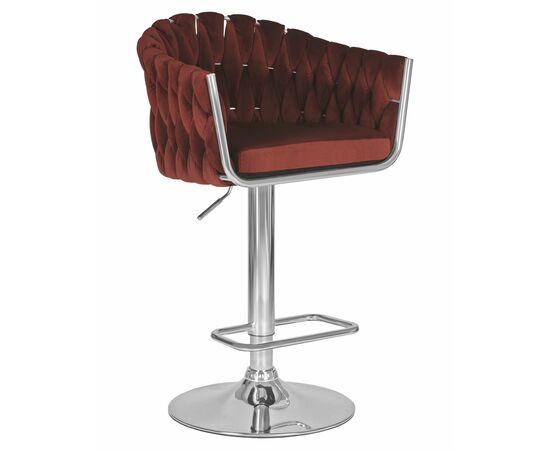Набор 2 шт Стул барный DOBRIN MARCEL, винный велюр (MJ9-35), Вариант: винный велюр (MJ9-35), изображение 2 | Интернет магазин мебели и декора LifeDekor