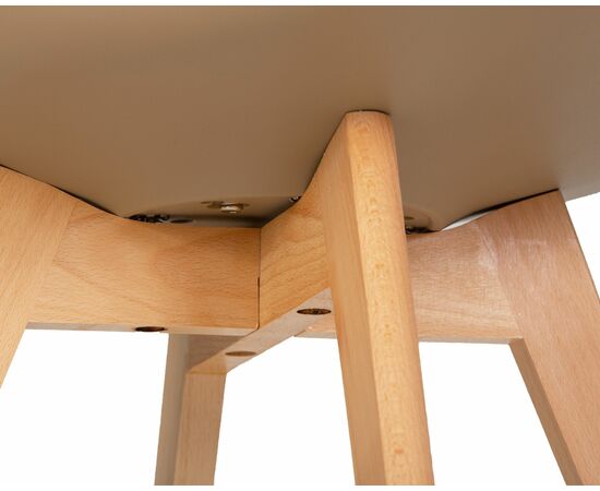 Набор 4 шт Стул обеденный DOBRIN JERRY SOFT, ножки светлый бук, цвет сиденья бежевый (GR-03), Вариант: ножки светлый бук, цвет сиденья бежевый (GR-03), изображение 9 | Интернет магазин мебели и декора LifeDekor