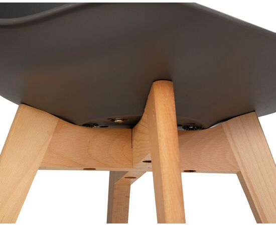 Набор 4 шт Стул обеденный DOBRIN JERRY SOFT, ножки светлый бук, цвет сиденья темно-серый (G-04), Вариант: ножки светлый бук, цвет сиденья темно-серый (G-04), изображение 9 | Интернет магазин мебели и декора LifeDekor