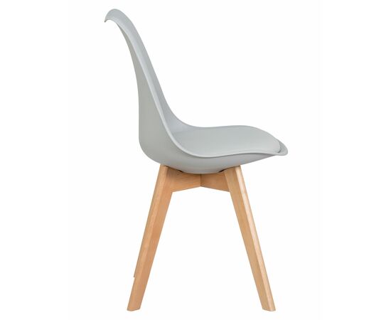 Набор 4 шт Стул обеденный DOBRIN JERRY SOFT, ножки светлый бук, цвет сиденья светло-серый (GR-01), Вариант: ножки светлый бук, цвет сиденья светло-серый (GR-01), изображение 4 | Интернет магазин мебели и декора LifeDekor