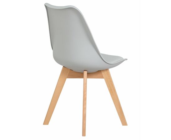 Набор 4 шт Стул обеденный DOBRIN JERRY SOFT, ножки светлый бук, цвет сиденья светло-серый (GR-01), Вариант: ножки светлый бук, цвет сиденья светло-серый (GR-01), изображение 5 | Интернет магазин мебели и декора LifeDekor