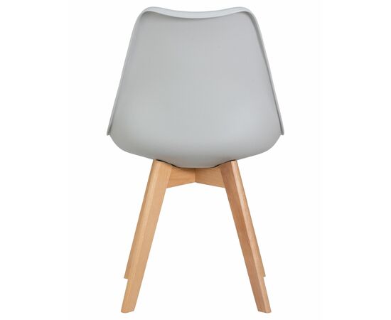 Набор 4 шт Стул обеденный DOBRIN JERRY SOFT, ножки светлый бук, цвет сиденья светло-серый (GR-01), Вариант: ножки светлый бук, цвет сиденья светло-серый (GR-01), изображение 6 | Интернет магазин мебели и декора LifeDekor