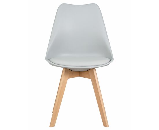 Набор 4 шт Стул обеденный DOBRIN JERRY SOFT, ножки светлый бук, цвет сиденья светло-серый (GR-01), Вариант: ножки светлый бук, цвет сиденья светло-серый (GR-01), изображение 7 | Интернет магазин мебели и декора LifeDekor