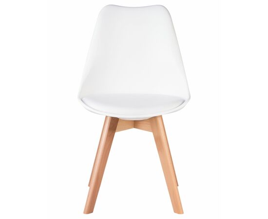 Набор 4 шт Стул обеденный DOBRIN JERRY SOFT, ножки светлый бук, цвет сиденья белый (W-02), Вариант: ножки светлый бук, цвет сиденья белый (W-02), изображение 7 | Интернет магазин мебели и декора LifeDekor