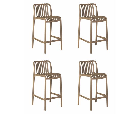 Набор 4 шт Стул полубарный DOBRIN CHLOE, бежевый, Вариант: бежевый | Интернет магазин мебели и декора LifeDekor
