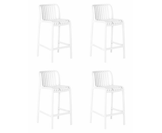 Набор 4 шт Стул полубарный DOBRIN CHLOE, белый, Вариант: белый | Интернет магазин мебели и декора LifeDekor