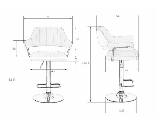 Набор 2 шт Стул барный DOBRIN CHARLY, синий велюр (MJ9-117), Вариант: синий велюр (MJ9-117), изображение 11 | Интернет магазин мебели и декора LifeDekor