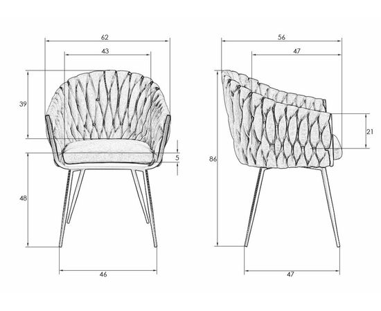 Набор 2 шт Стул обеденный DOBRIN MATILDA, жёлтая ткань (LAR 275-8), Вариант: жёлтая ткань (LAR 275-8), изображение 13 | Интернет магазин мебели и декора LifeDekor
