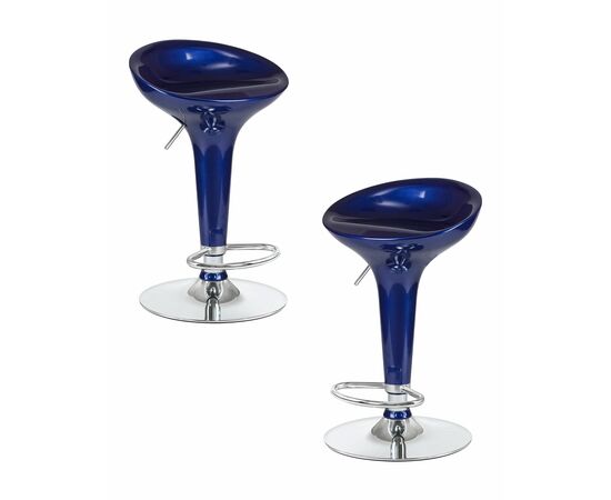 Набор 2 шт Стул барный DOBRIN BOMBA, синий металлик, Вариант: синий металлик | Интернет магазин мебели и декора LifeDekor