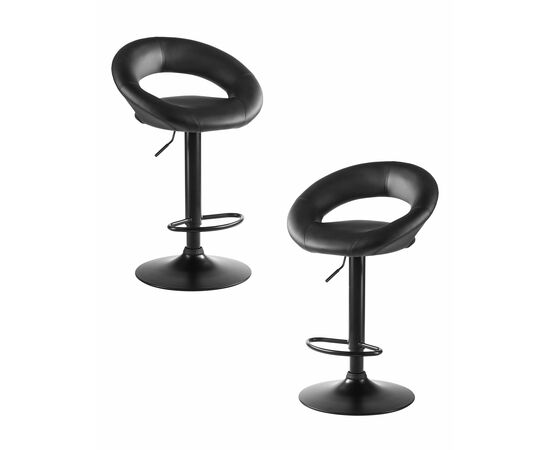 Набор 2 шт Стул барный DOBRIN MIRA BLACK, чёрный, Вариант: чёрный | Интернет магазин мебели и декора LifeDekor