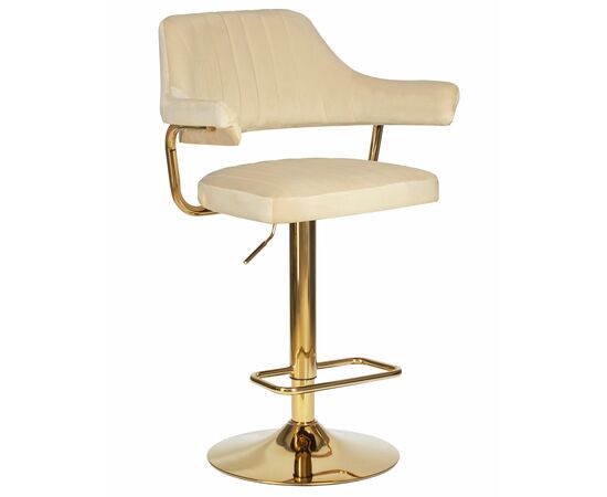 Набор 2 шт Стул барный DOBRIN CHARLY GOLD, бежевый велюр (MJ9-10), Вариант: бежевый велюр (MJ9-10), изображение 2 | Интернет магазин мебели и декора LifeDekor