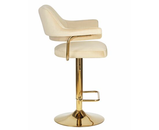 Набор 2 шт Стул барный DOBRIN CHARLY GOLD, бежевый велюр (MJ9-10), Вариант: бежевый велюр (MJ9-10), изображение 4 | Интернет магазин мебели и декора LifeDekor