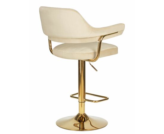 Набор 2 шт Стул барный DOBRIN CHARLY GOLD, бежевый велюр (MJ9-10), Вариант: бежевый велюр (MJ9-10), изображение 5 | Интернет магазин мебели и декора LifeDekor