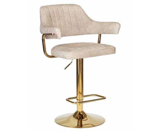 Набор 2 шт Стул барный DOBRIN CHARLY GOLD, бежевый твид (LEO26), Вариант: бежевый твид (LEO26), изображение 2 | Интернет магазин мебели и декора LifeDekor