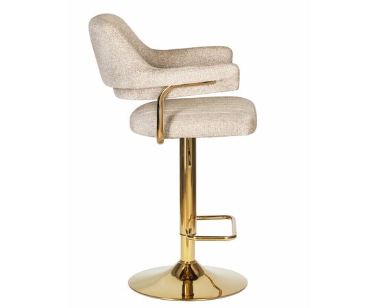 Набор 2 шт Стул барный DOBRIN CHARLY GOLD, бежевый твид (LEO26), Вариант: бежевый твид (LEO26), изображение 4 | Интернет магазин мебели и декора LifeDekor