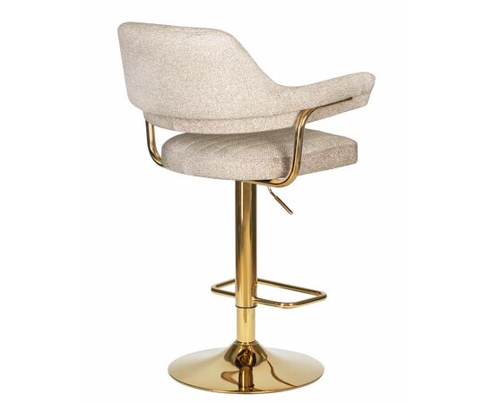 Набор 2 шт Стул барный DOBRIN CHARLY GOLD, бежевый твид (LEO26), Вариант: бежевый твид (LEO26), изображение 5 | Интернет магазин мебели и декора LifeDekor