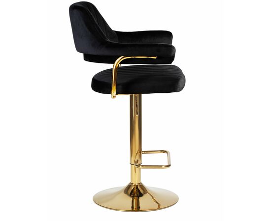 Набор 2 шт Стул барный DOBRIN CHARLY GOLD, черный велюр (MJ9-101), Вариант: черный велюр (MJ9-101), изображение 4 | Интернет магазин мебели и декора LifeDekor