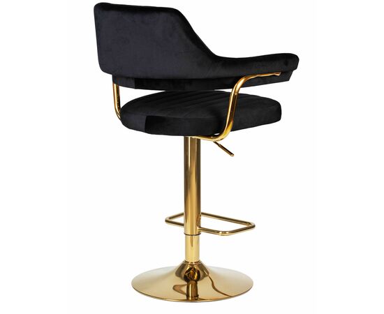 Набор 2 шт Стул барный DOBRIN CHARLY GOLD, черный велюр (MJ9-101), Вариант: черный велюр (MJ9-101), изображение 5 | Интернет магазин мебели и декора LifeDekor
