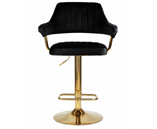 Набор 2 шт Стул барный DOBRIN CHARLY GOLD, черный велюр (MJ9-101), Вариант: черный велюр (MJ9-101), изображение 7 | Интернет магазин мебели и декора LifeDekor