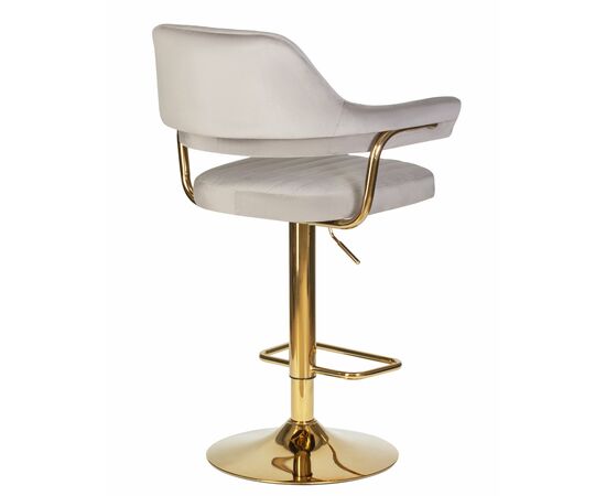 Набор 2 шт Стул барный DOBRIN CHARLY GOLD, серый велюр (MJ9-75), Вариант: серый велюр (MJ9-75), изображение 5 | Интернет магазин мебели и декора LifeDekor