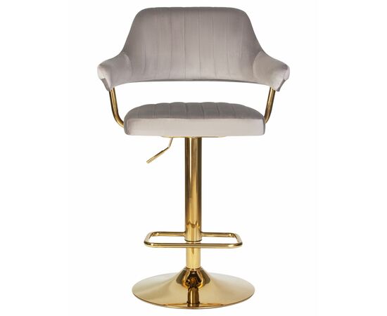 Набор 2 шт Стул барный DOBRIN CHARLY GOLD, серый велюр (MJ9-75), Вариант: серый велюр (MJ9-75), изображение 7 | Интернет магазин мебели и декора LifeDekor