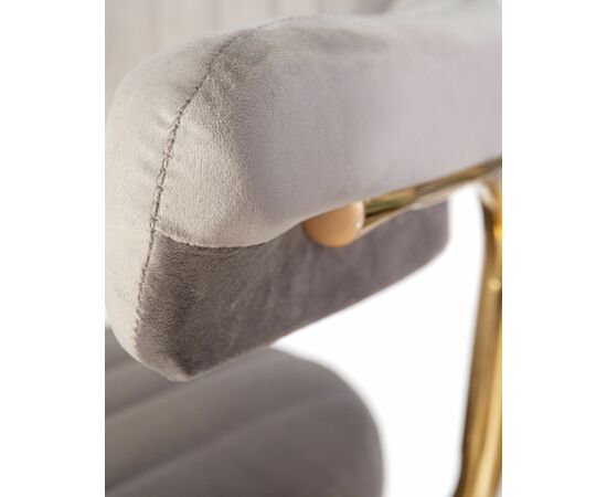 Набор 2 шт Стул барный DOBRIN CHARLY GOLD, серый велюр (MJ9-75), Вариант: серый велюр (MJ9-75), изображение 9 | Интернет магазин мебели и декора LifeDekor