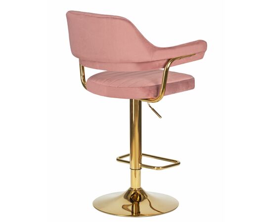 Набор 2 шт Стул барный DOBRIN CHARLY GOLD, розовый велюр (MJ9-32), Вариант: розовый велюр (MJ9-32), изображение 5 | Интернет магазин мебели и декора LifeDekor