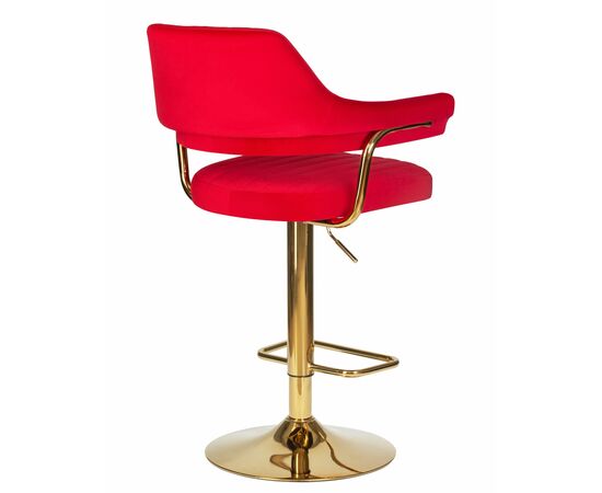Набор 2 шт Стул барный DOBRIN CHARLY GOLD, красный велюр (MJ9-45), Вариант: красный велюр (MJ9-45), изображение 5 | Интернет магазин мебели и декора LifeDekor