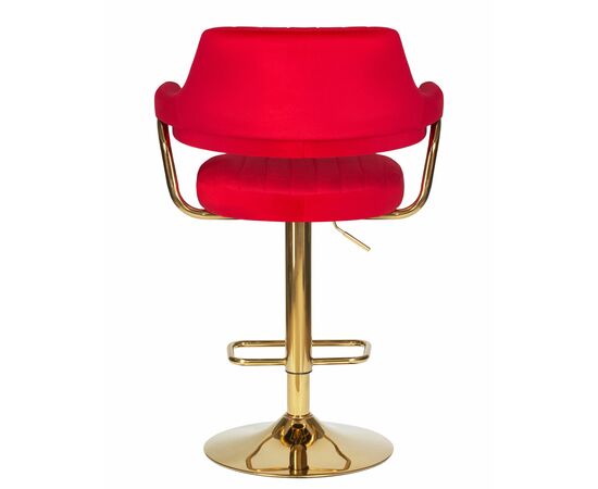Набор 2 шт Стул барный DOBRIN CHARLY GOLD, красный велюр (MJ9-45), Вариант: красный велюр (MJ9-45), изображение 6 | Интернет магазин мебели и декора LifeDekor