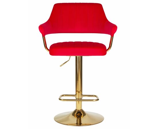 Набор 2 шт Стул барный DOBRIN CHARLY GOLD, красный велюр (MJ9-45), Вариант: красный велюр (MJ9-45), изображение 7 | Интернет магазин мебели и декора LifeDekor
