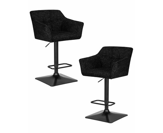 Набор 2 шт Стул барный DOBRIN RALF, черный твид (LEO18), Вариант: черный твид (LEO18) | Интернет магазин мебели и декора LifeDekor