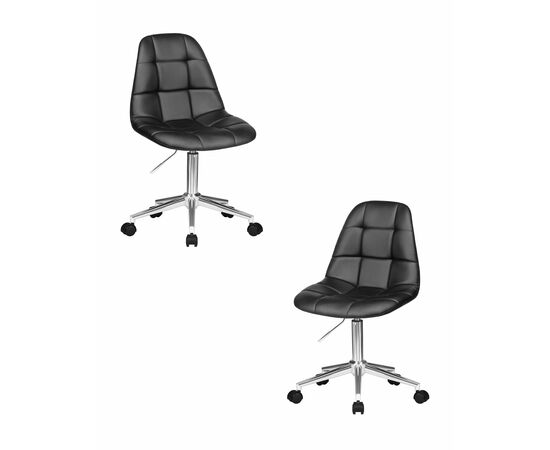 Набор 2 шт Офисное кресло для персонала DOBRIN MONTY, чёрный, Вариант: чёрный | Интернет магазин мебели и декора LifeDekor