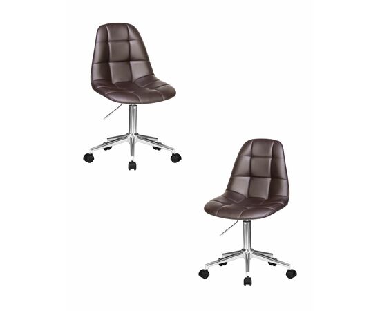 Набор 2 шт Офисное кресло для персонала DOBRIN MONTY, коричневый, Вариант: коричневый | Интернет магазин мебели и декора LifeDekor